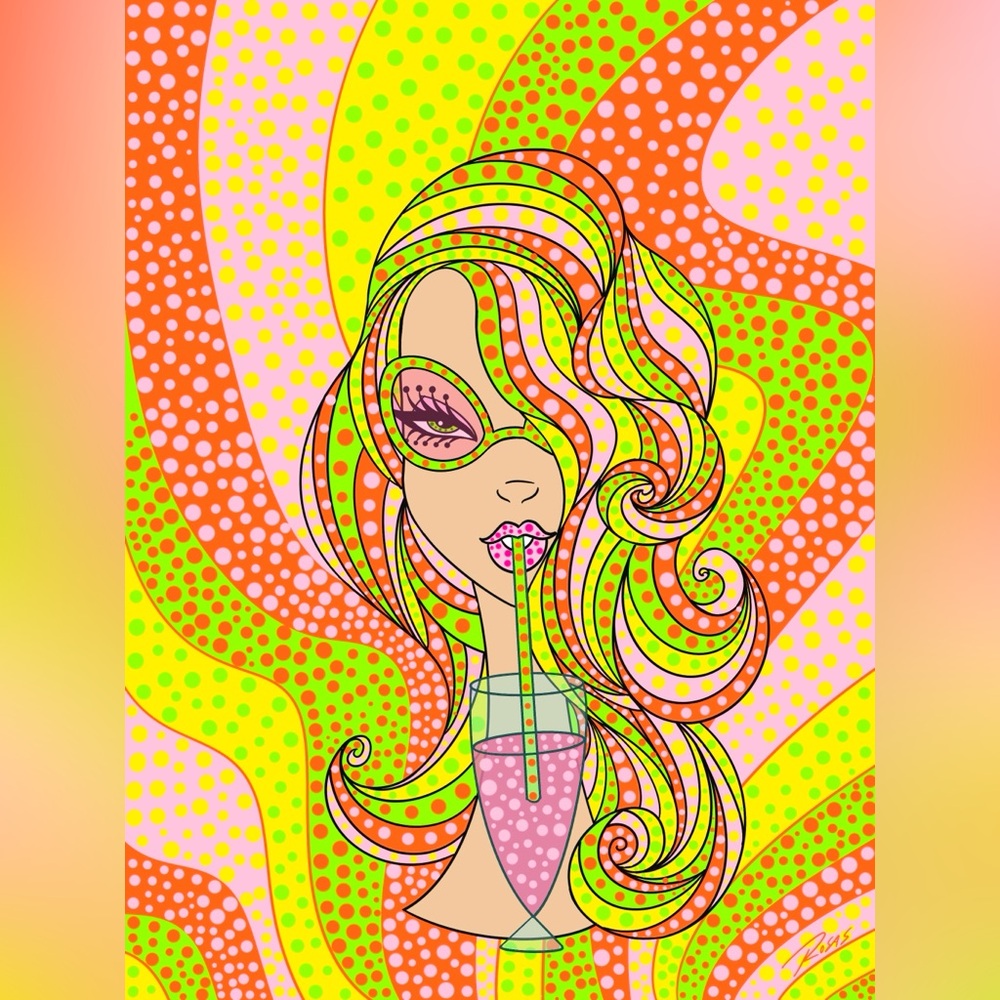 Sip of Summer 8.5 x 11” Art Print